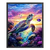 Sea Turtles-11CT Stamped Cross Stitch 40*50cm/15.75*19.69in