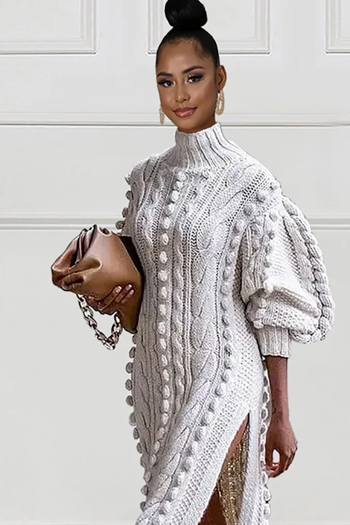 chinese dress ladies Monique Cream Sweater Maxi Dress - Xs Size - Women's Dresses main image 1