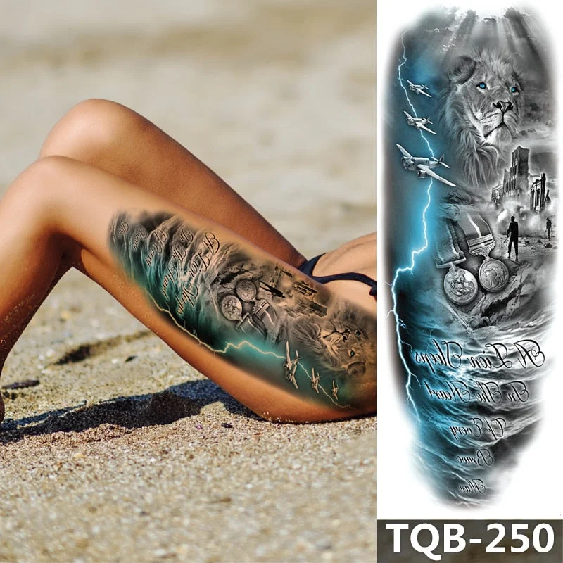 Large Temporary Tattoos Full Arm Tattoo Sleeves for Men Women