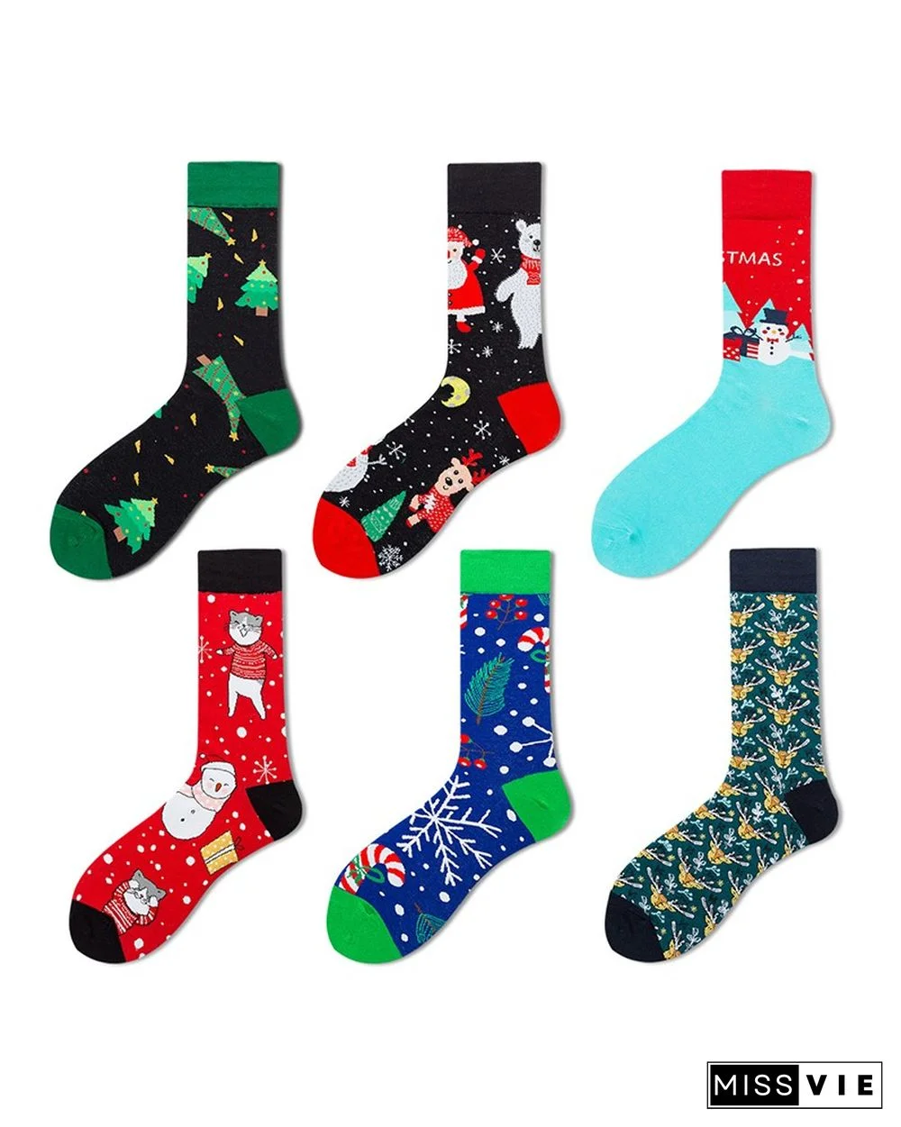 Christmas Mixed Print Men Socks