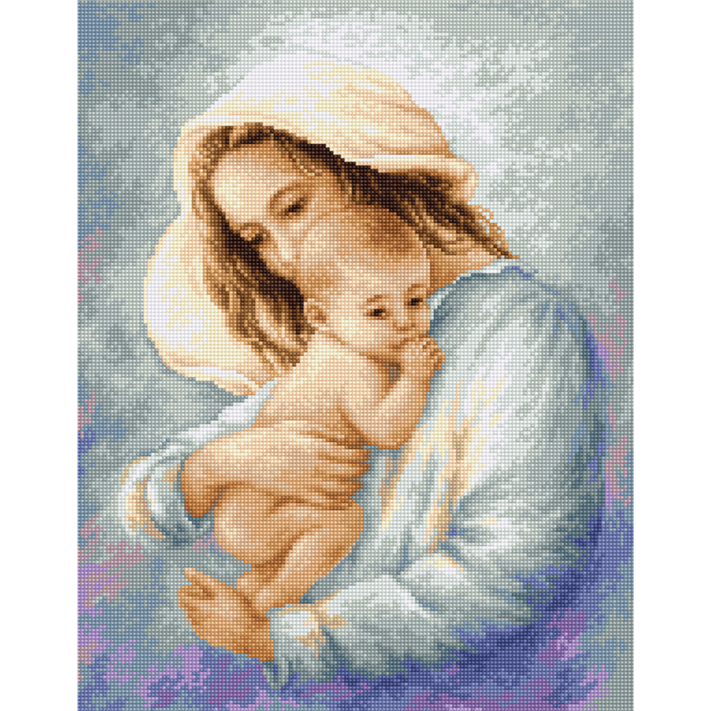 

Mother Love - 11CT Stamped Cross Stitch - 35*45CM, 501 Original