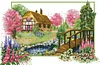 Four seasons Town House -14CT Stamped Cross Stitch