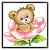Bead Embroidery - Partial Printed 9CT Bear(25x24 CM)
