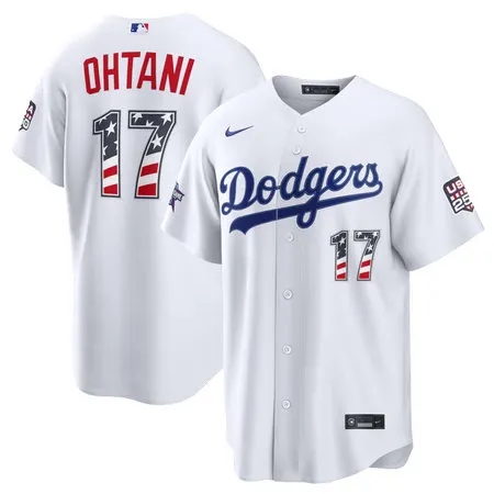 Youth Los Angeles Dodgers #17 Shohei Ohtani Nike White 2026 All-Star Edition Stars & Stripes Stadium Jersey