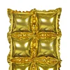 10 Pack | Metallic Gold Double Row Mylar Foil Balloon Backdrop, Square Diamond Design Balloon Wall - 43"x11"