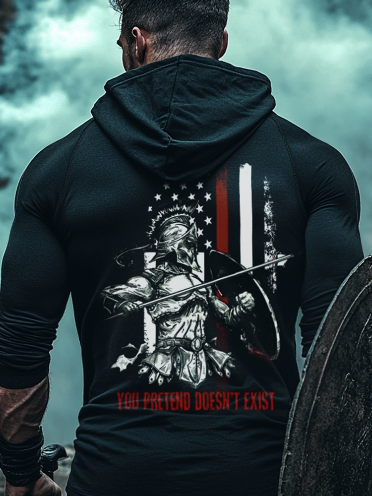 Spartan Warrior Totem Vintage Unisex Casual Sports Hoodie / Rvogue / Rvogue