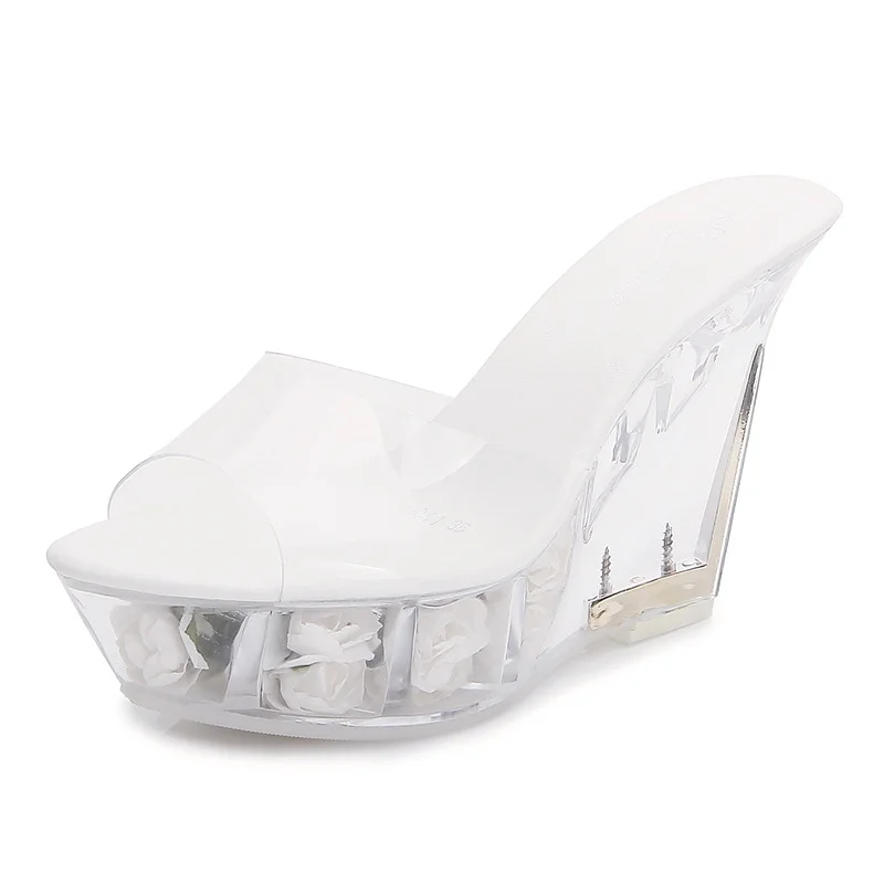 Tanguoant Tanguoant Korean Poo 10CM Nightclub High Heels Women's Shoes Show Pole Dancing Shoes Crystal Bottom