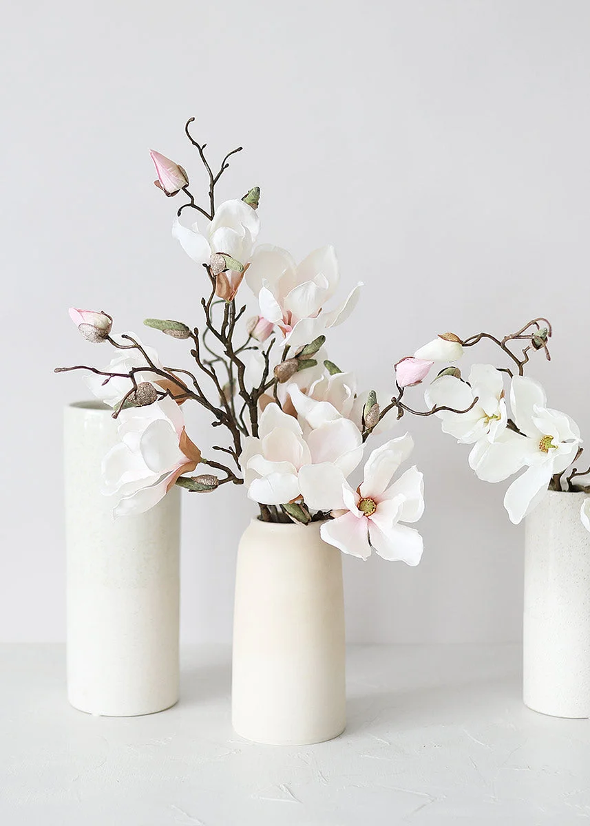 Silk Magnolia Branch in Blush Pink - 19"