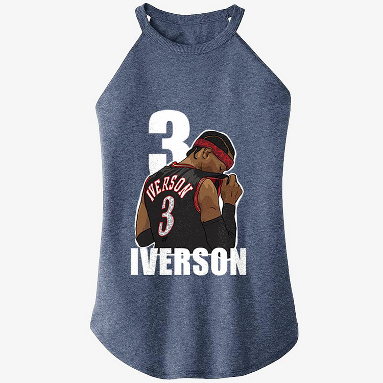Number 3 Allen Iverson, Basketball Rocker Tank Top