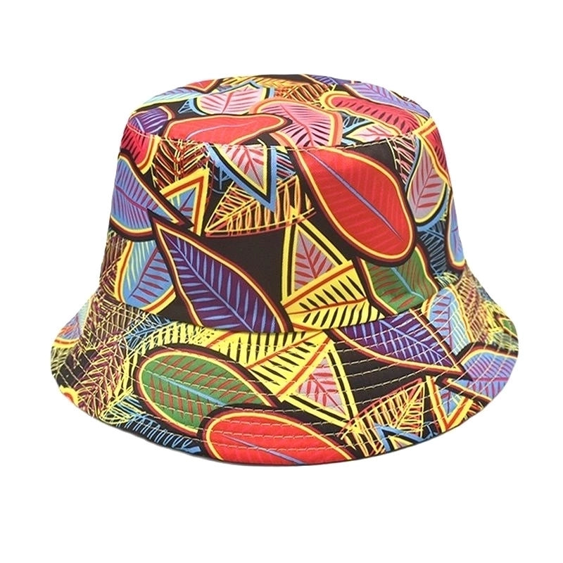 Unisex Fashion Geometric Printing Flat Eaves Bucket Hat