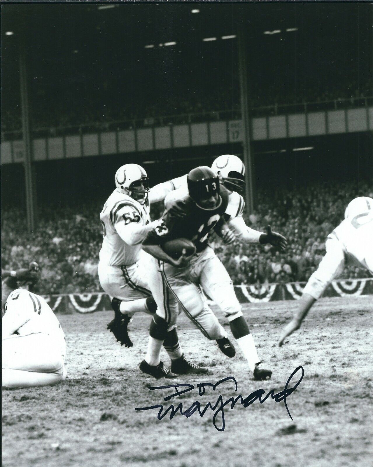 Autographed DON MAYNARD HOF 8X10 New York Giants Photo Poster painting - w/COA