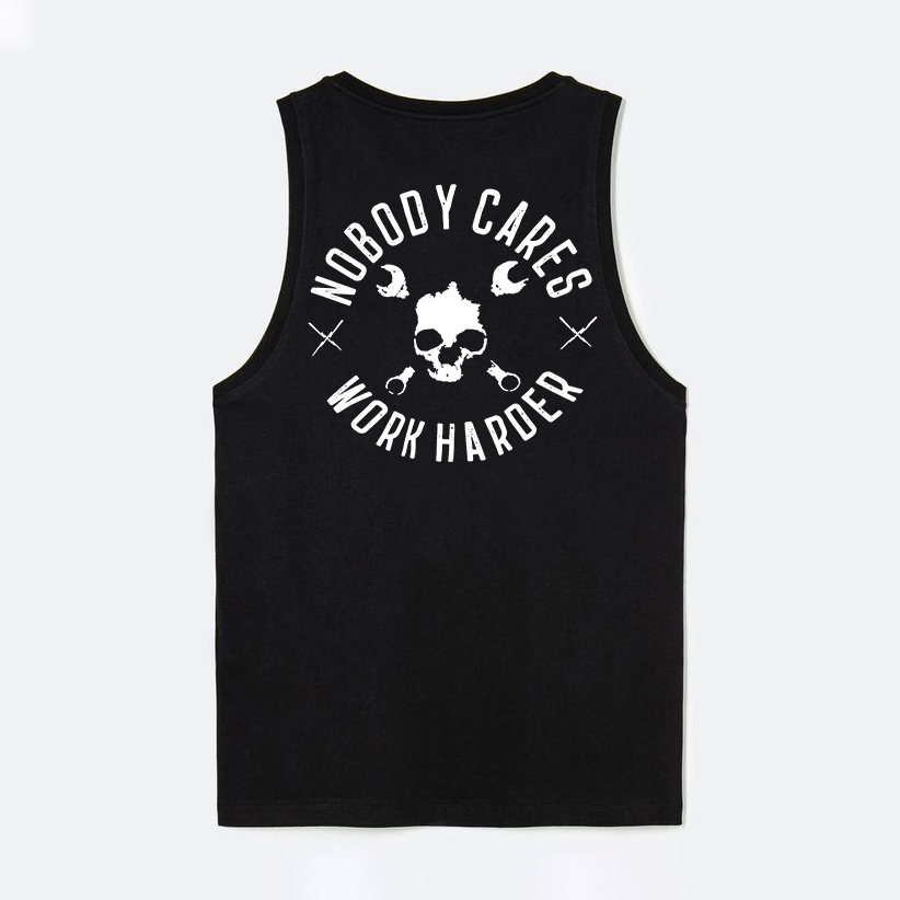 Nobody Cares Work Harder Skull Vest - Livereid