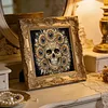 Partial Drill 5D Diamond Painting Kit Skull Abstract 30x30cm(Golden Skull)