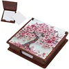 Wooden DIY Cherry Blossom Tree Diamond Painting Kit Note Box with 160 Papers