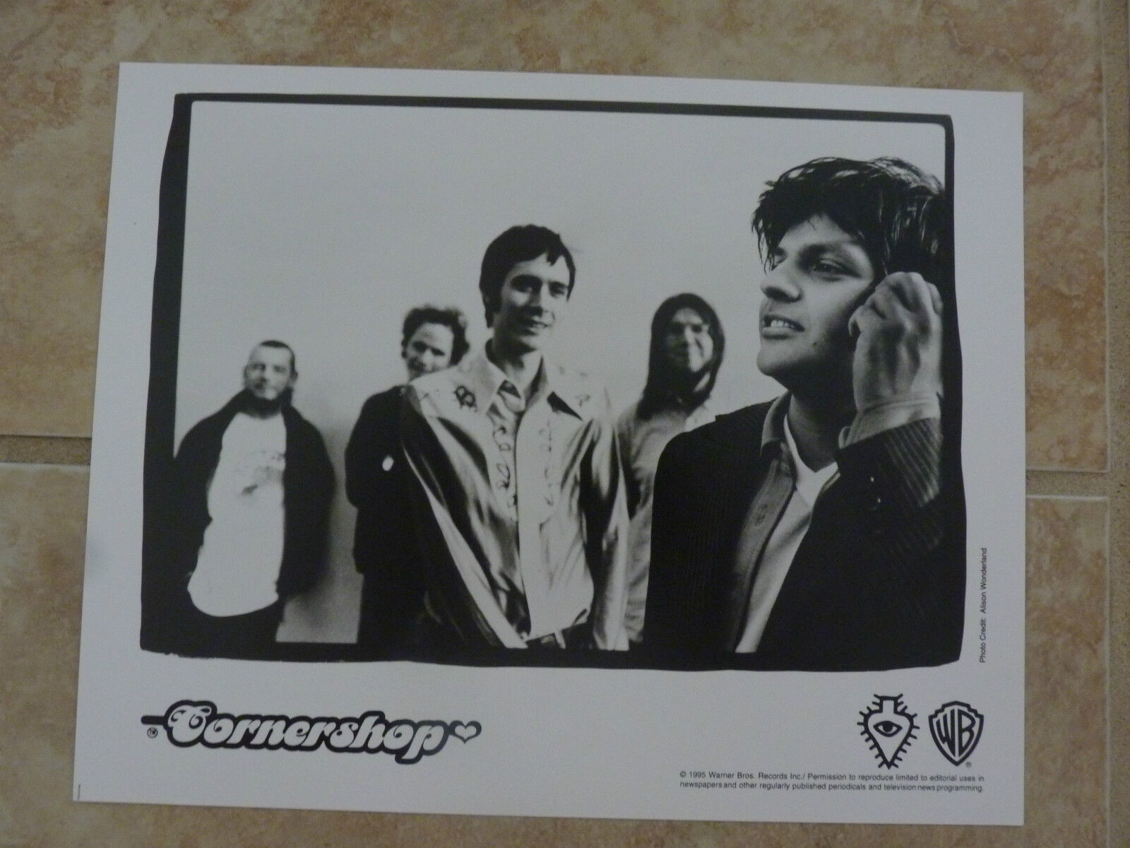 Cornershop 1995 8x10 B&W Publicity Picture Promo Photo Poster painting