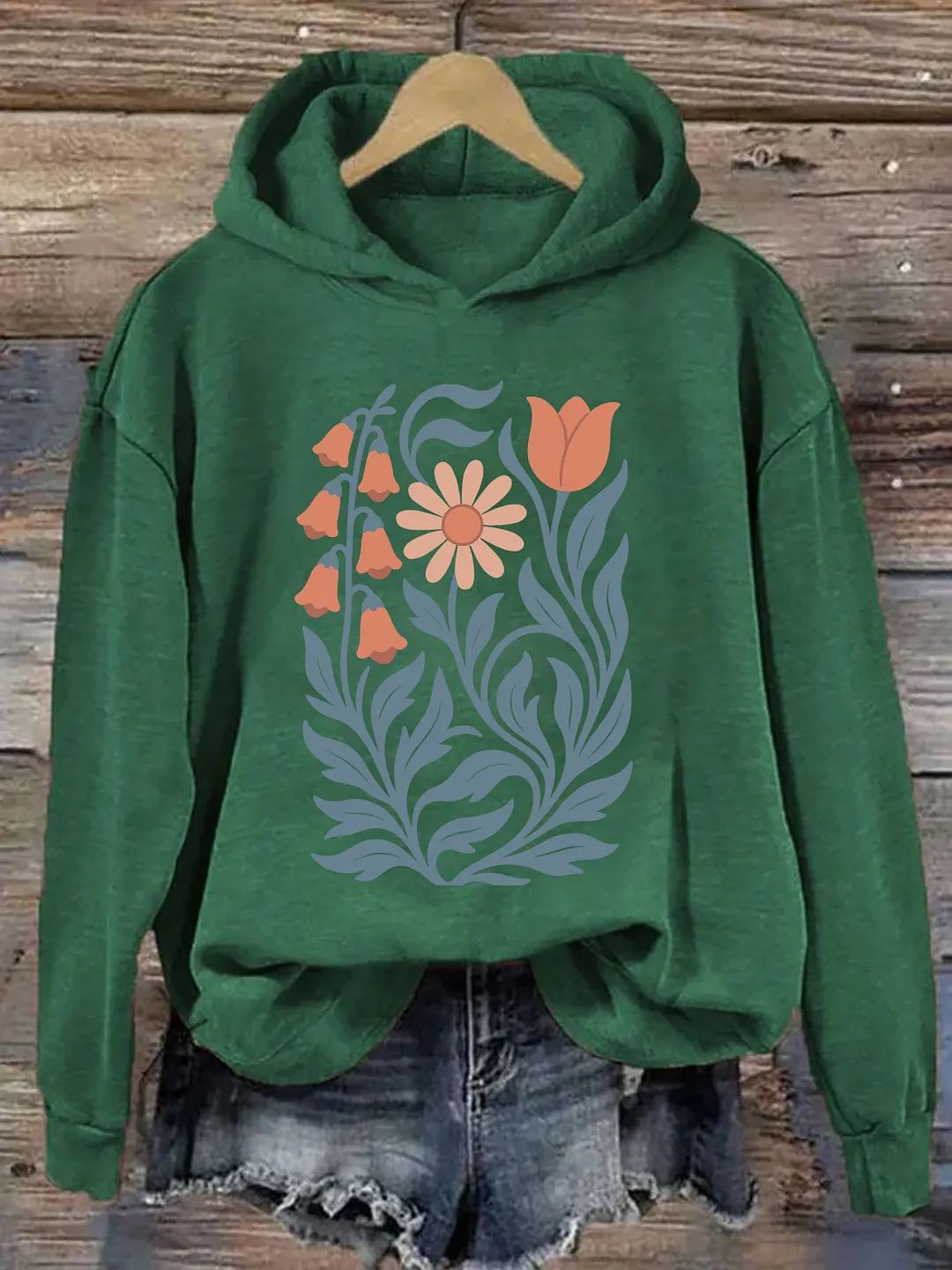 Foxglove Daisy Tulip Hoodie