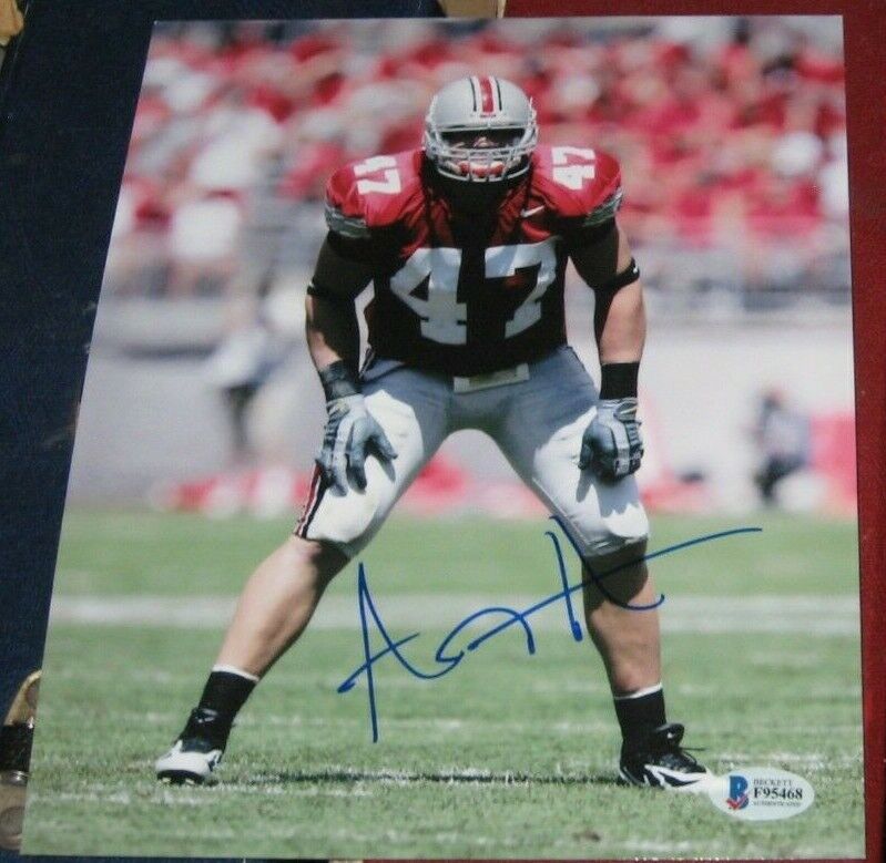 A.J. AJ HAWK OHIO ST BUCKEYES SIGNED AUTOGRAPHED 8X10 Photo Poster painting BAS #F95468 FOOTBALL