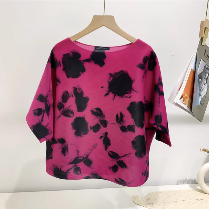 ZANZEA Women Blouses Bohemian Floral Print Tops Tunics Casual Summer Half Sleeve Shirts Korean Holiday Round Neck Blusa