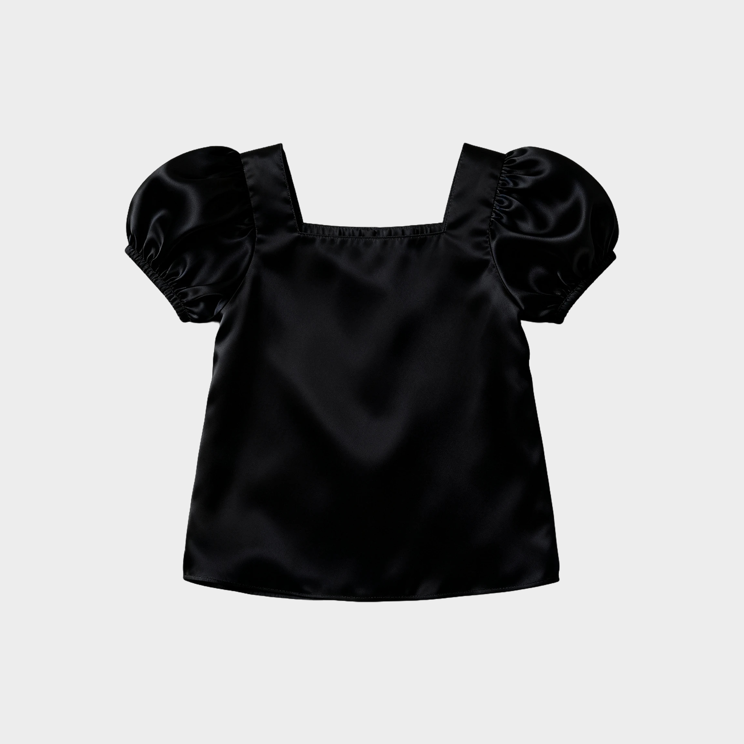 Enchanting Puff-Sleeve Silk Baby Girl Shirt REAL SILK LIFE