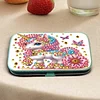Pink White Horse Diamond Painting Nail Art Bag Set Includes 7 Professional Tools
