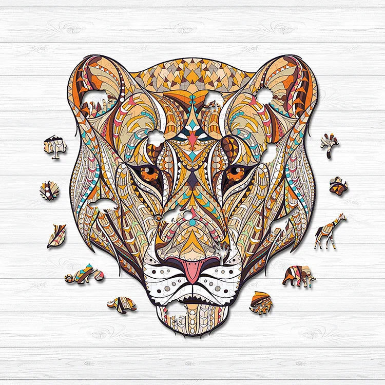 Ericpuzzle™ Ericpuzzle™Cold Tiger Head Wooden  Puzzle