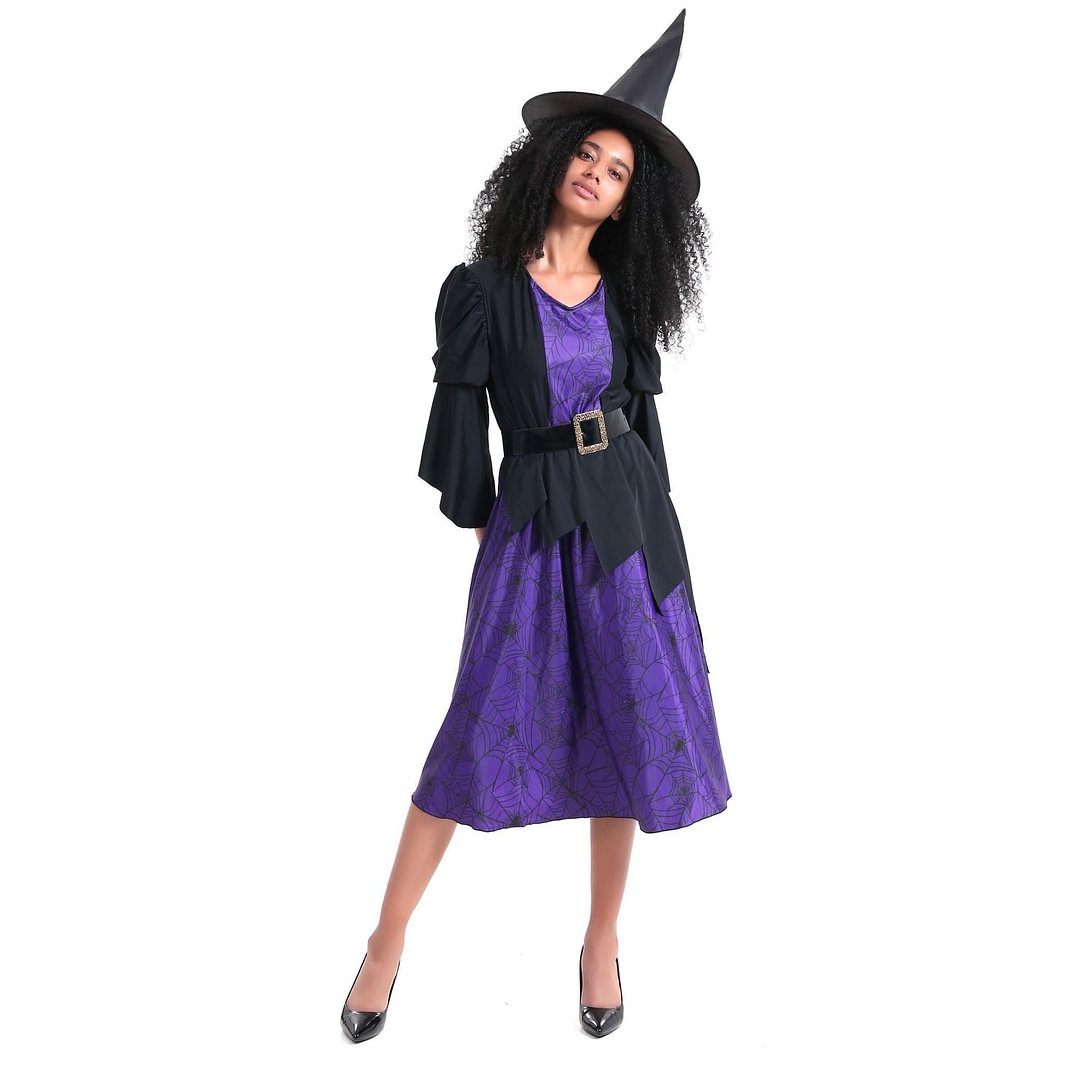 Halloween Long Witch Dress Bar Party Game Support
