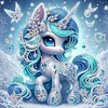 Blue Unicorn - Crystal Rhinestone Diamond Painting