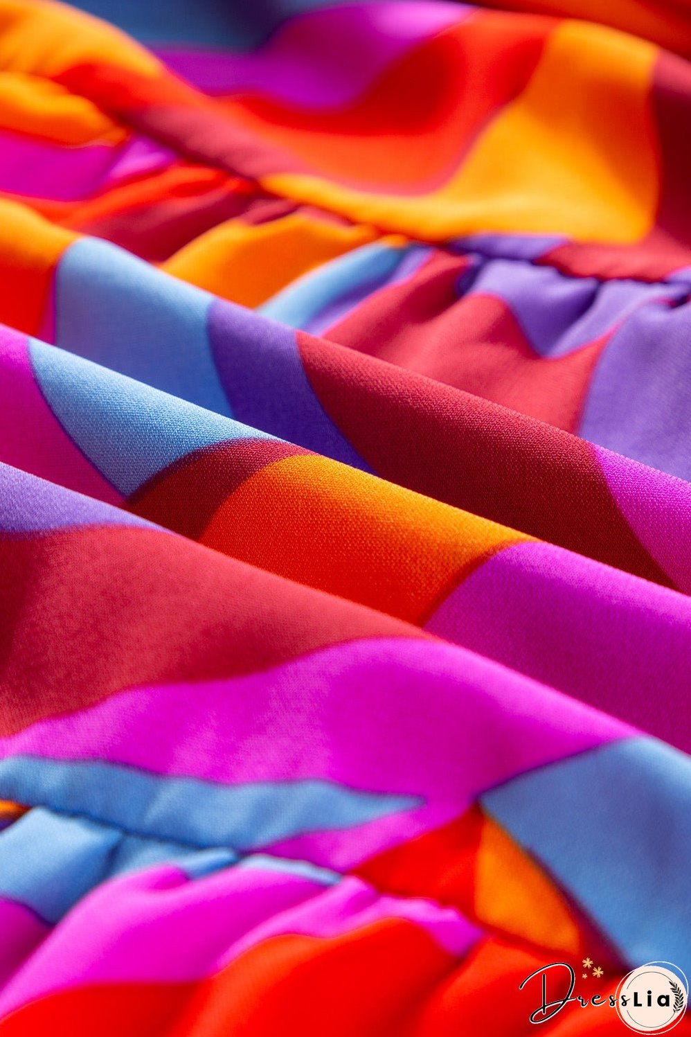 Ruffled Mock Neck Tiered Maxi Dress