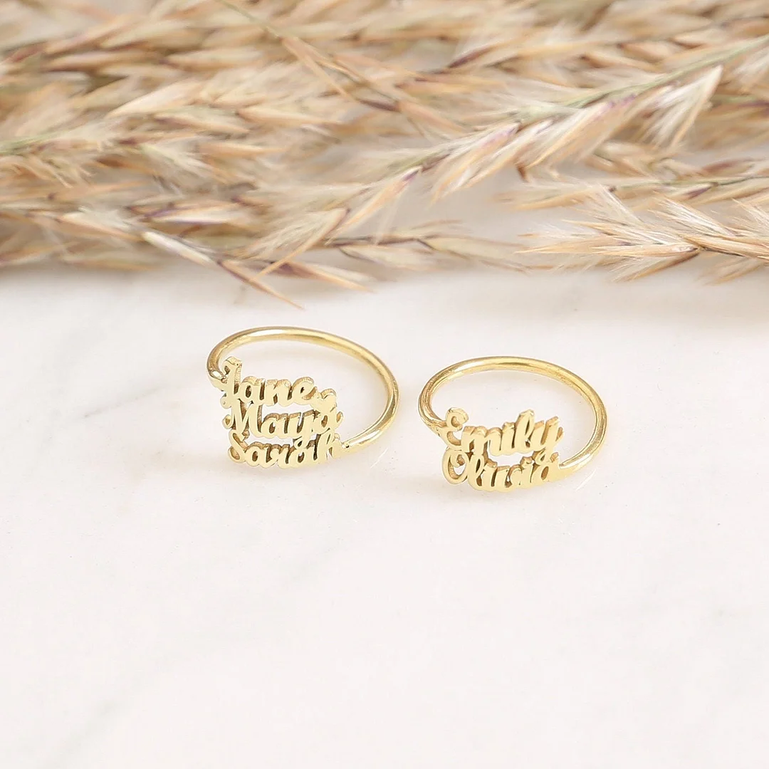 Personalized Multiple Name Ring