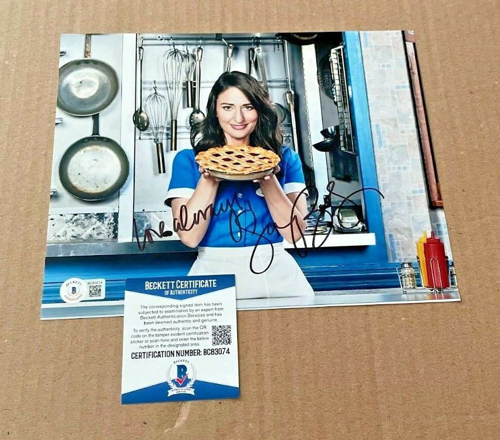 SARA BAREILLES SIGNED WAITRESS 8X10 Photo Poster painting BECKETT CERTIFIED BAS #2