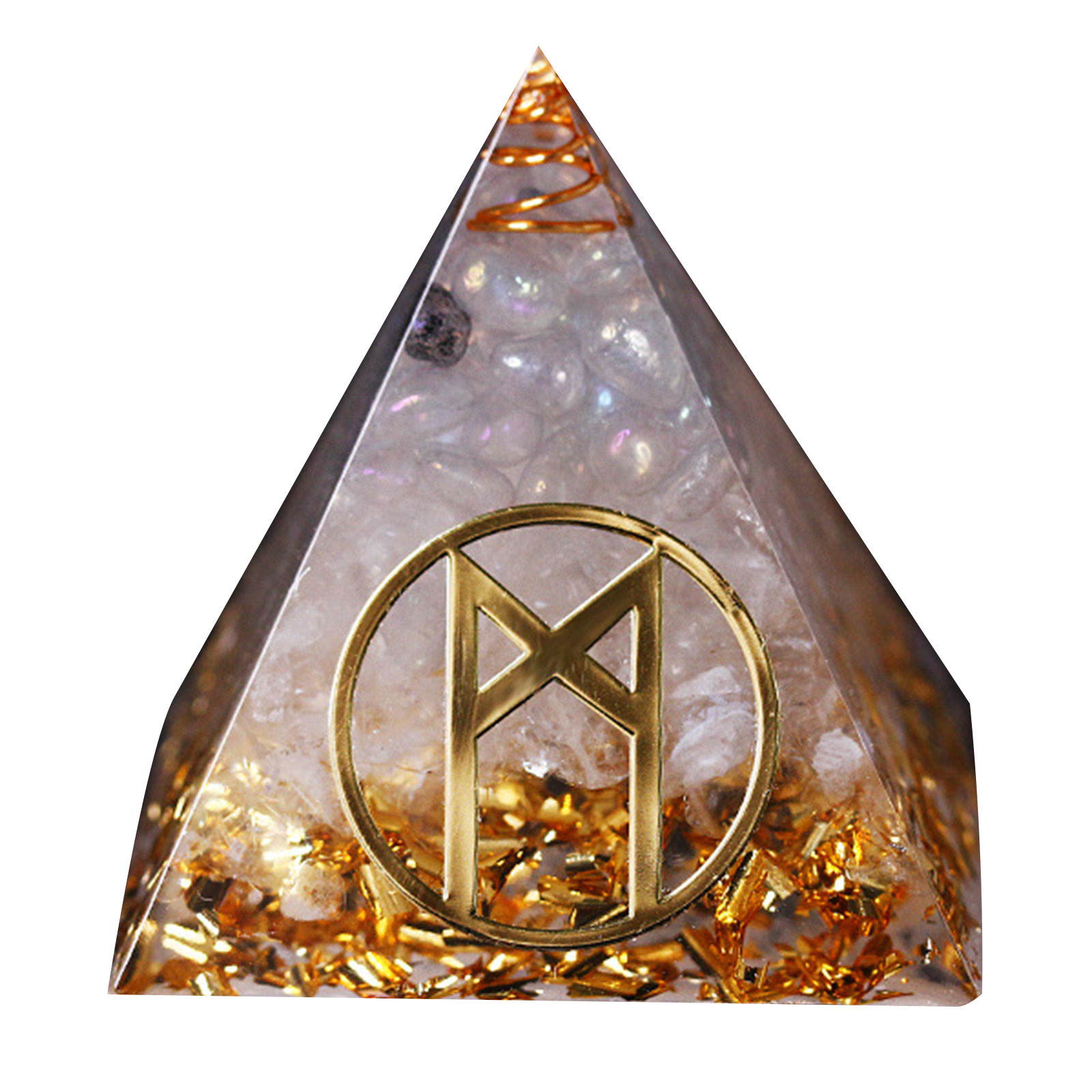 

6cm Natural Orgonite Pyramid Chakra - Humanity, 501 Original
