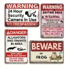 4pcs - Warning - Vintage Metal Signs(12*16Inch)