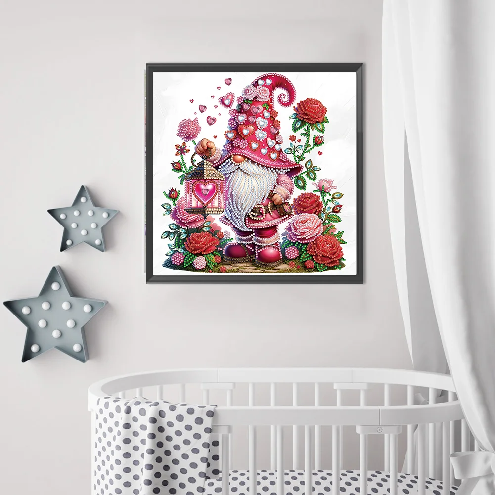 Diamond Painting - Partial Special Shaped Drill - Love Gnome(Canvas|30*30cm)