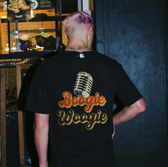 Boogie Woogie Printing Casual Men's T-shirt