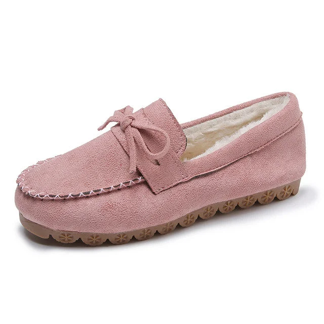 Women Winter Loafers Vintage Fur Moccasins shopify Stunahome.com