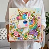 DIY Pearl Painting Unicorn for Home Decor with Frame(25x25cm)