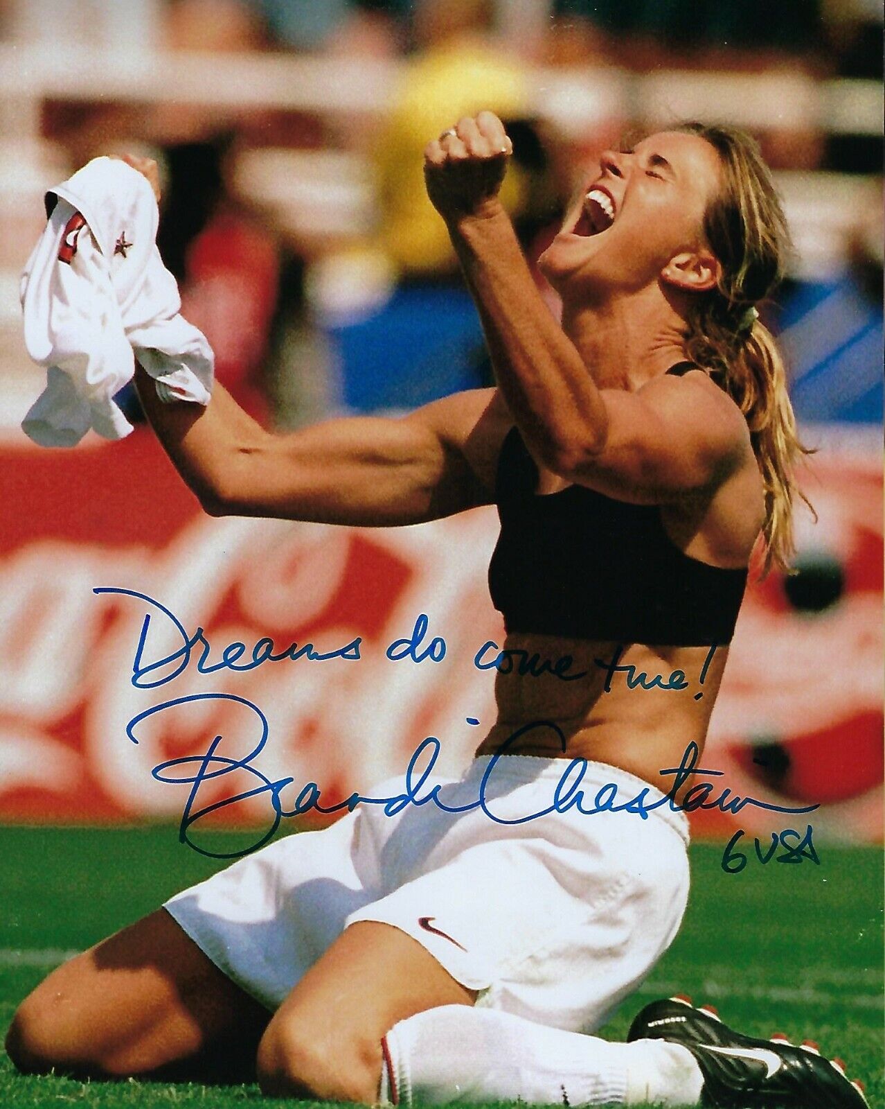 GFA FIFA Soccer Champion * BRANDI CHASTAIN * Signed 8x10 Photo Poster painting B8 COA