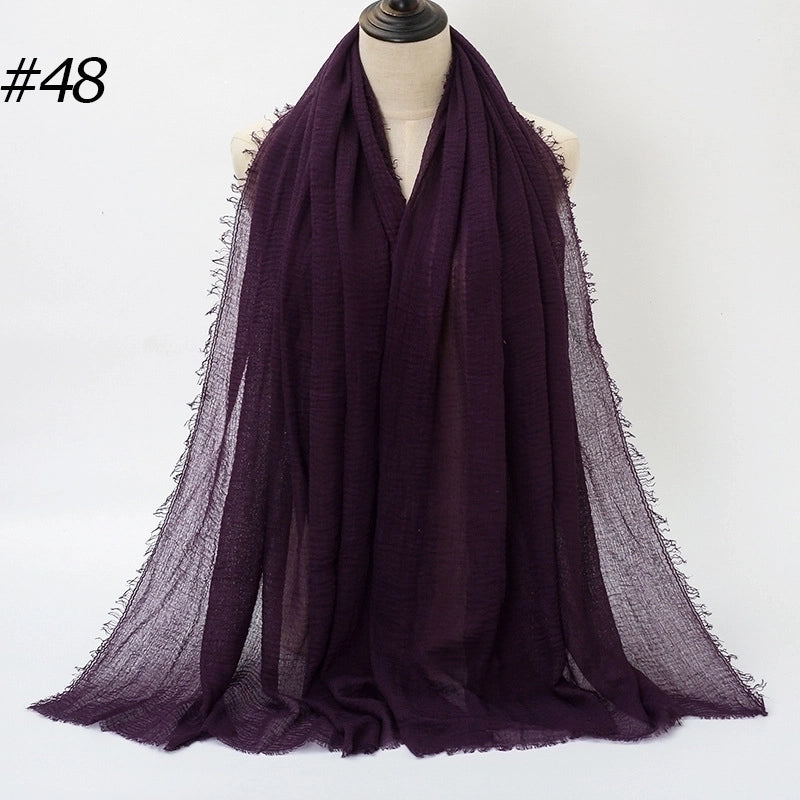 20 Pieces Fashion Solid Color Cotton Pashmina Scarves