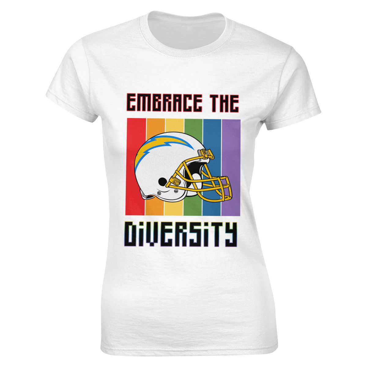 Los Angeles Chargers Embrace The Diversity Women's Crewneck T-Shirt