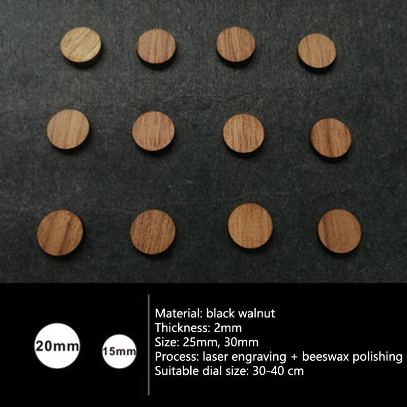 Solid Wood Wall Clock Parts Classic Wooden DIY Home Decor Clock Repair Accessories Clocks Numbers & Point Repair Essential Tools