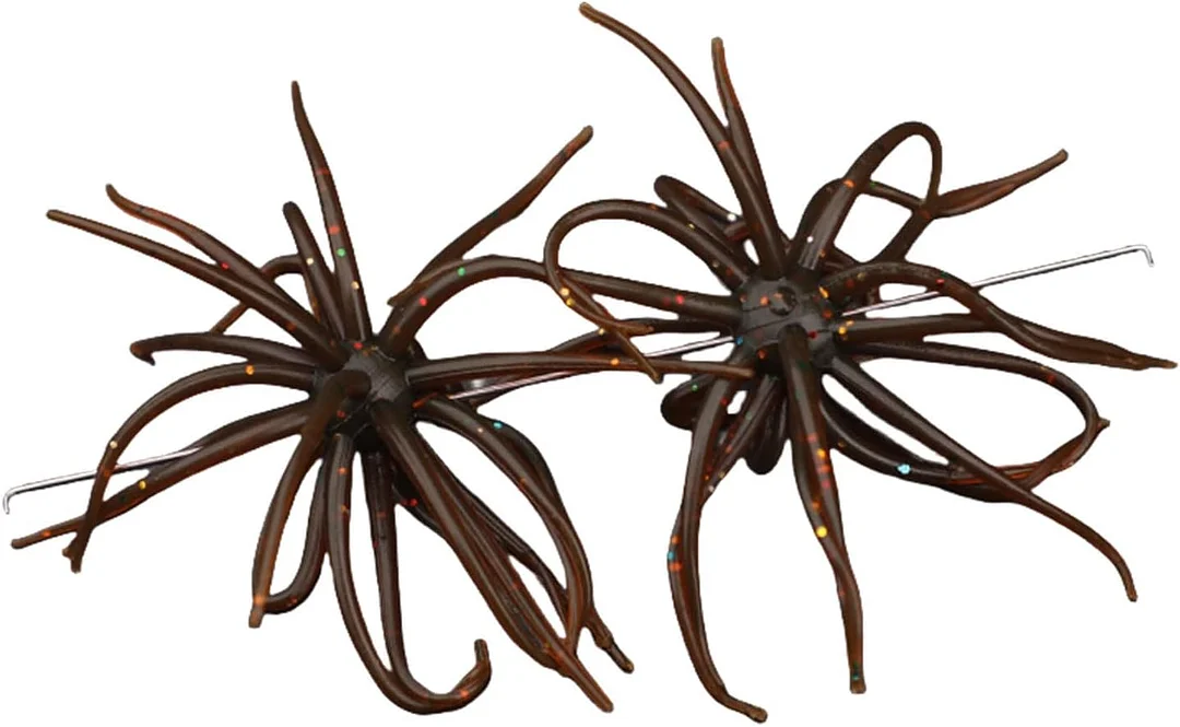 2Pcs Fishing Lures Soft Urchins Fish Lures Simulation Urchins Fishing Baits Soft Swimming Lures Slow Floating Lures Set