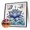 Lila Lotus 5d DIY Diamant-Kunst-Malkits f&uuml;r Wanddekoration im Homeoffice 40x40cm