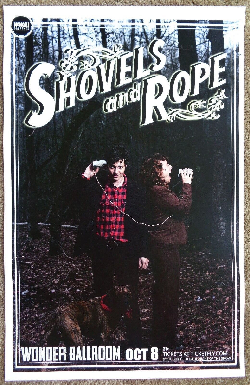 SHOVELS AND ROPE Gig POSTER Oct. 2013 Portland Oregon Concert