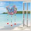 Butterfly DIY Diamond Painting Wind Chimes Crystal Window Suncatcher Craft Set Birthday Gifts Home Garden Decor