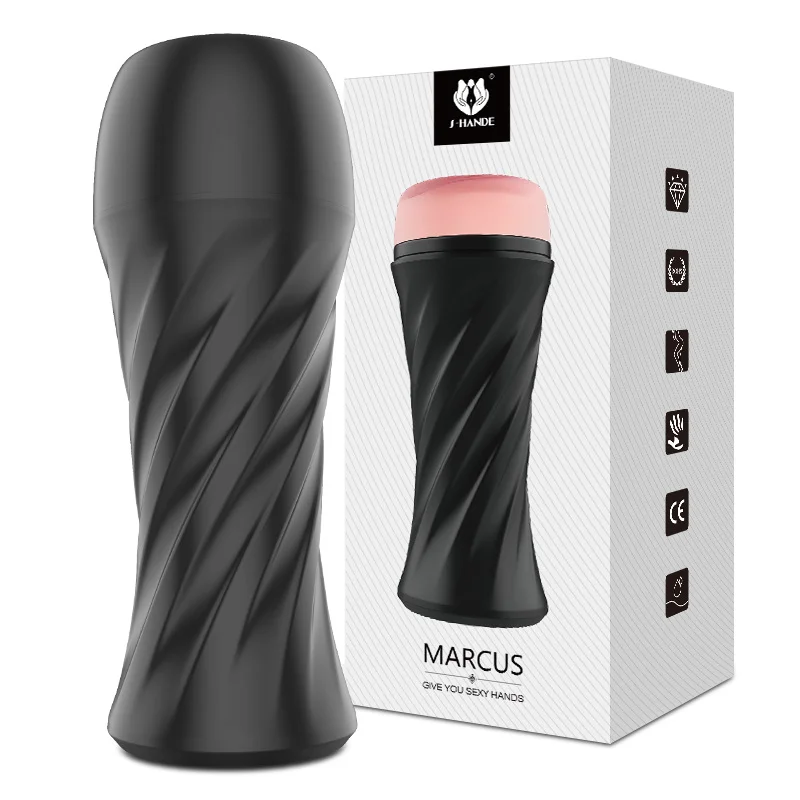 Masturbation Cup Male Masturbation Device Female Vagina Cup Manual Sucking Sex Toy Penis Exercise - Rose Toy