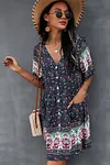 Boho Flutter Sleeves Pocketed Dress