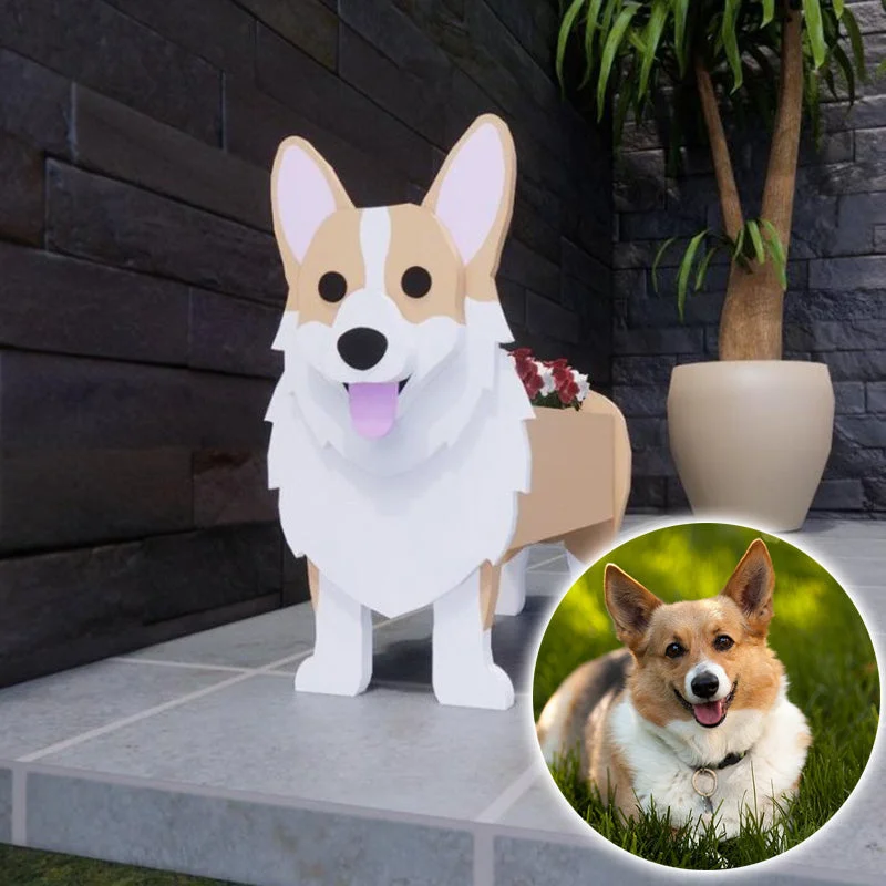 Corgi Planter-Dog pot