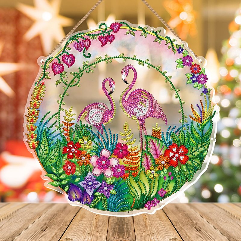 DIY Diamond Painting Hanging Wreath Kit Home Door Decor