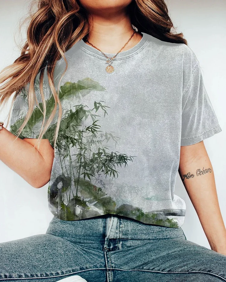 Banana Leaf Bamboo Short Sleeve Tshirt