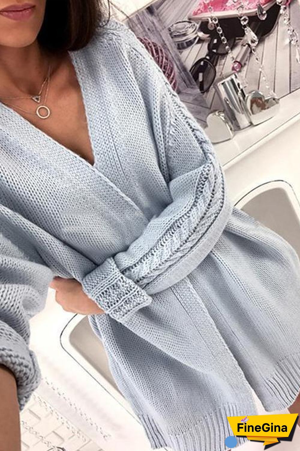Casual Long Sleeves Long Cardigan